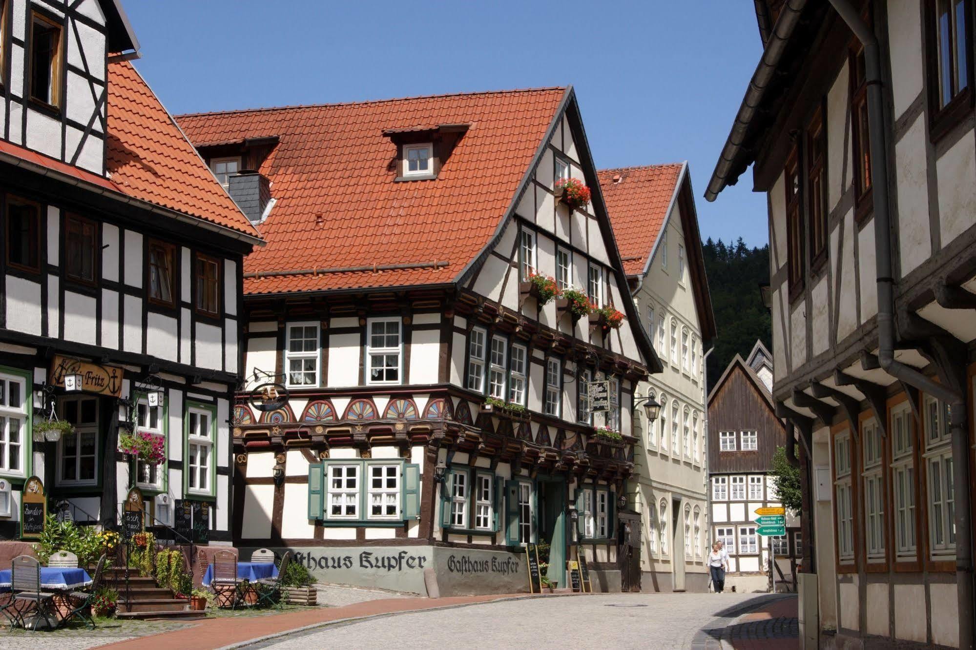 Hotel Gasthaus Kupfer Stolberg i. Harz Exterior foto